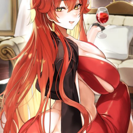 minus zero69, ai generated, goddess of victory: nikke, red hood, big ass, big breasts