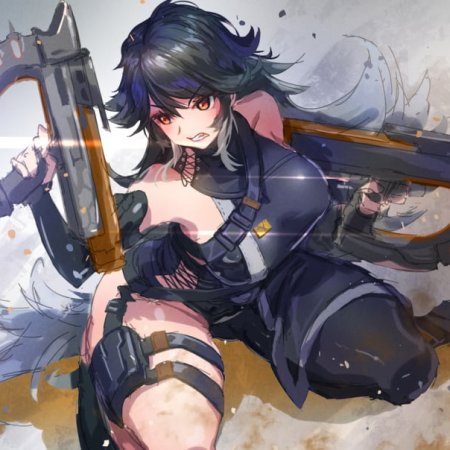 ai generated, nikke, big breasts, female, fingers, long hair