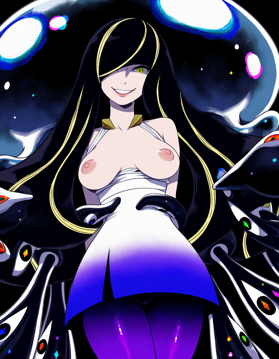 ai generated, nintendo, pokemon, lusamine, breasts, dress