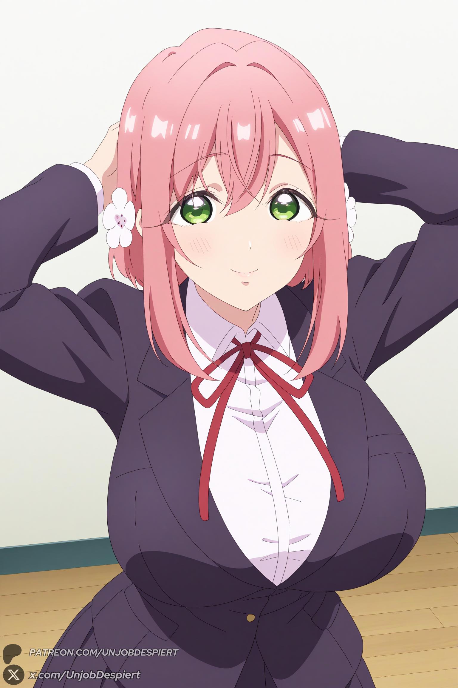 Unjobdespiert, ai generated, 100 kanojo, hanazono hakari, bangs, big ass