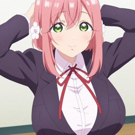 Unjobdespiert, ai generated, 100 kanojo, hanazono hakari, bangs, big ass