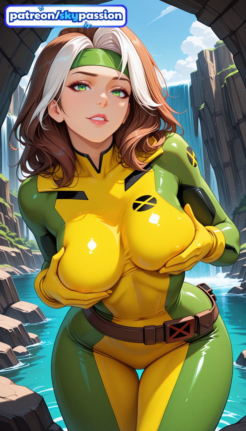 Skypassion, ai assisted, ai generated, anime, marvel, rogue
