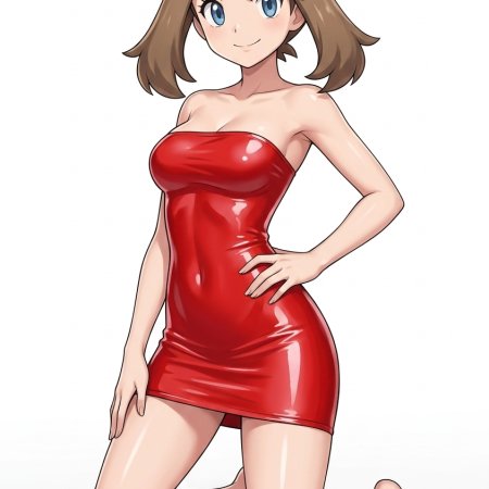 ai generated, pokemon, may, barefoot, blue eyes, female