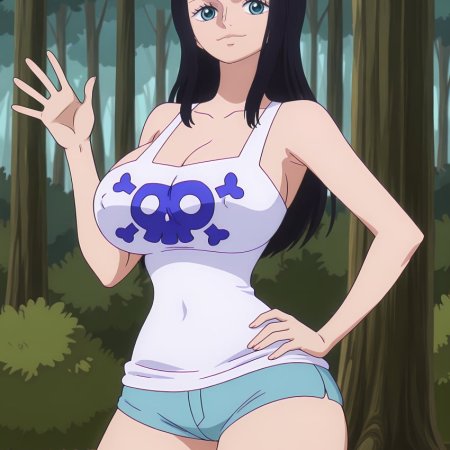 Aindroidparanoid, ai generated, one piece, nico robin, big butt, breasts