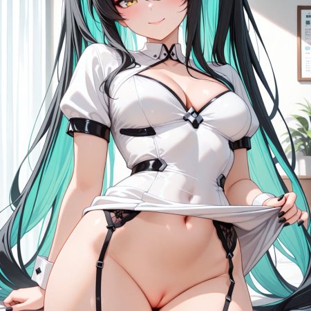 Skypassion, ai assisted, ai generated, nikke, little mermaid, nurse
