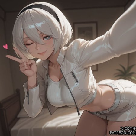 Kaeliiin, ai assisted, ai generated, nier: automata, big breasts, pussy