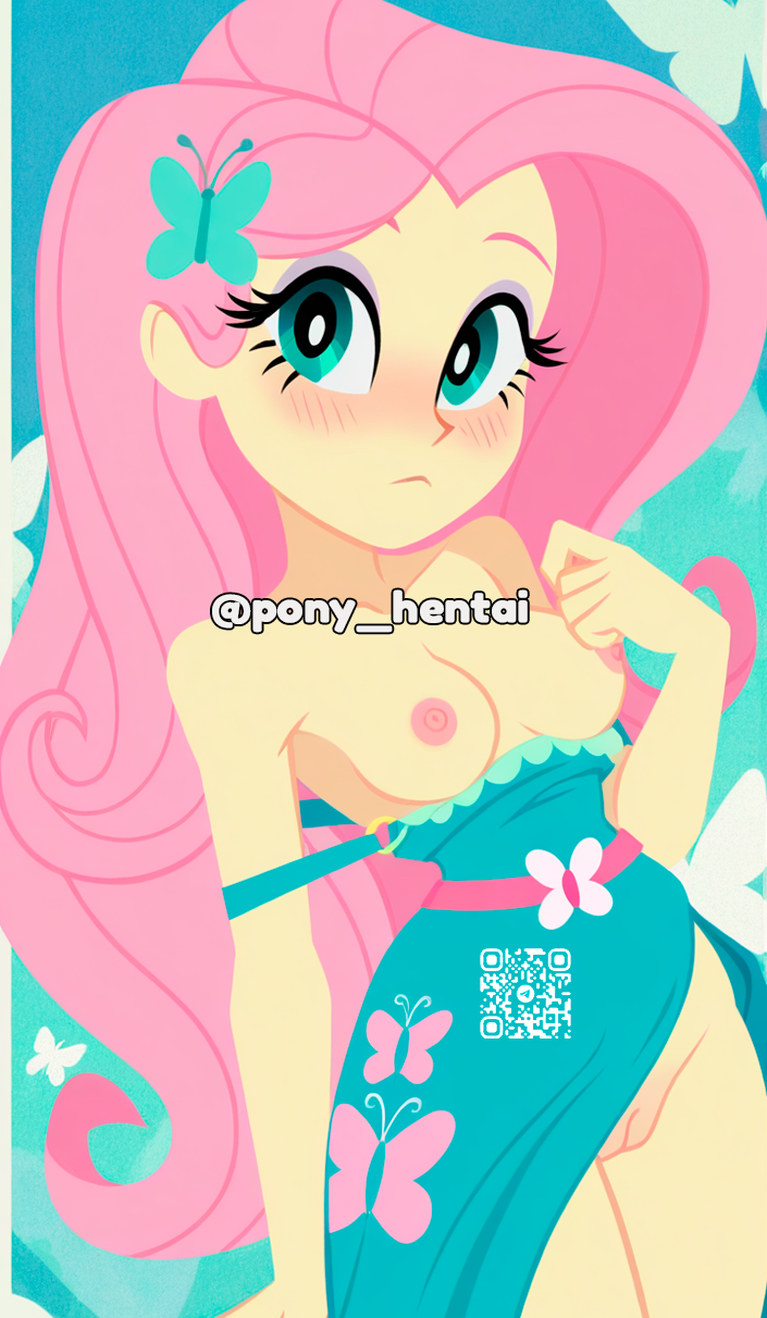 ai generated, equestria girls, fluttershy, breasts, nipples, pussy