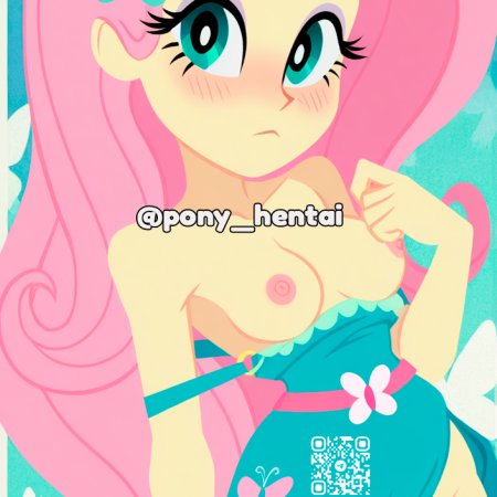 ai generated, equestria girls, fluttershy, breasts, nipples, pussy