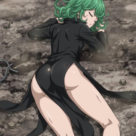ai generated, one-punch man, tatsumaki, butt, fat ass, butt