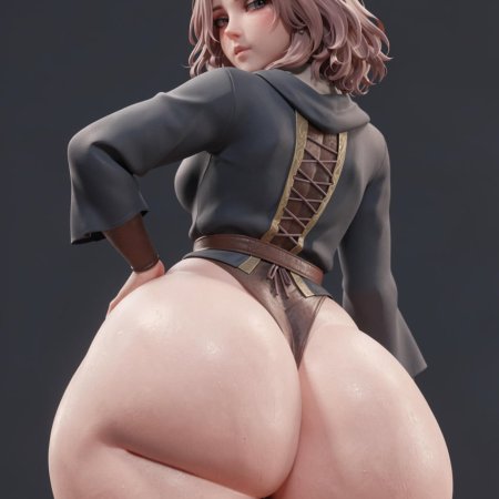 ai generated, elden ring, melina, ass focus, breasts, large ass