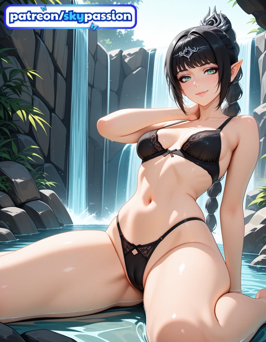 skypassion, ai generated, baldur's gate, shadowheart, boobs, elf