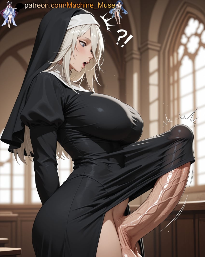 machine muse, ai generated, nier, yorha a2, dickgirl, penis