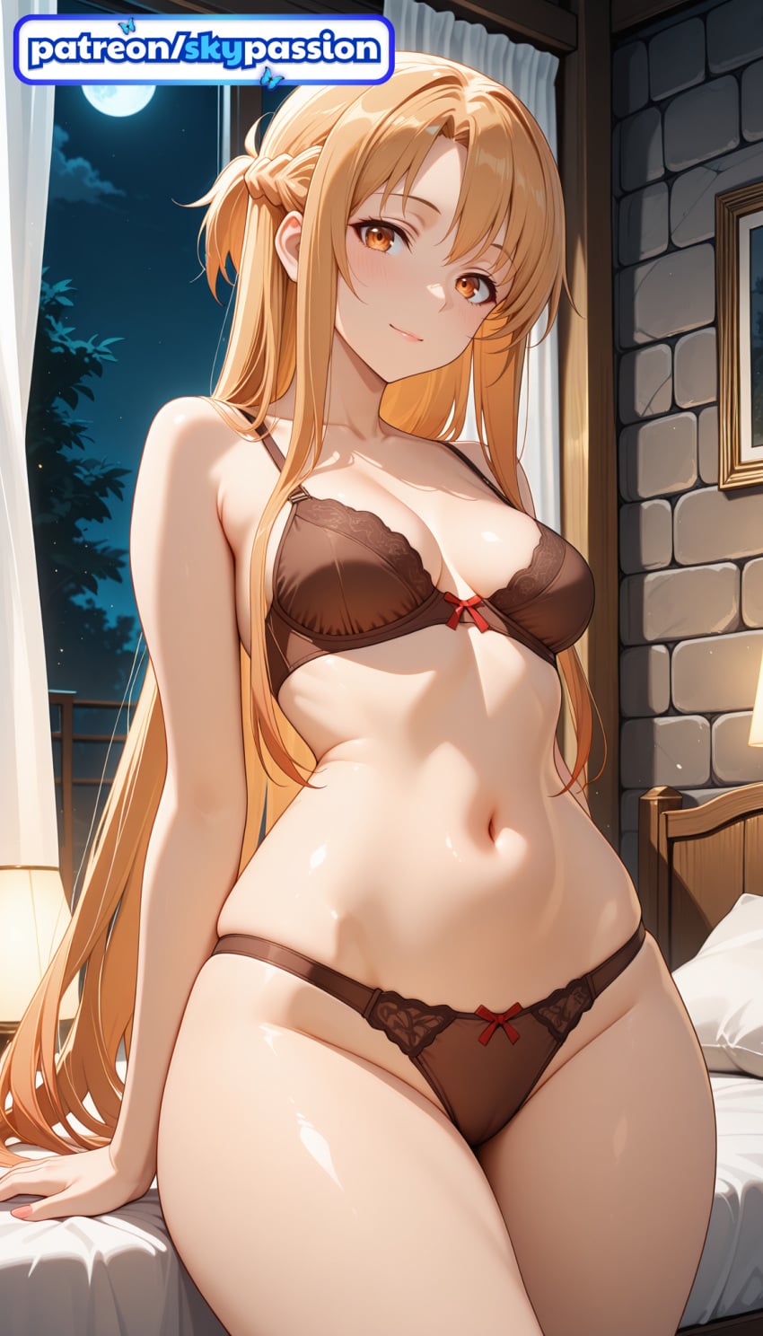 skypassion, ai generated, ai assisted, sword art online, asuna, yuuki asuna