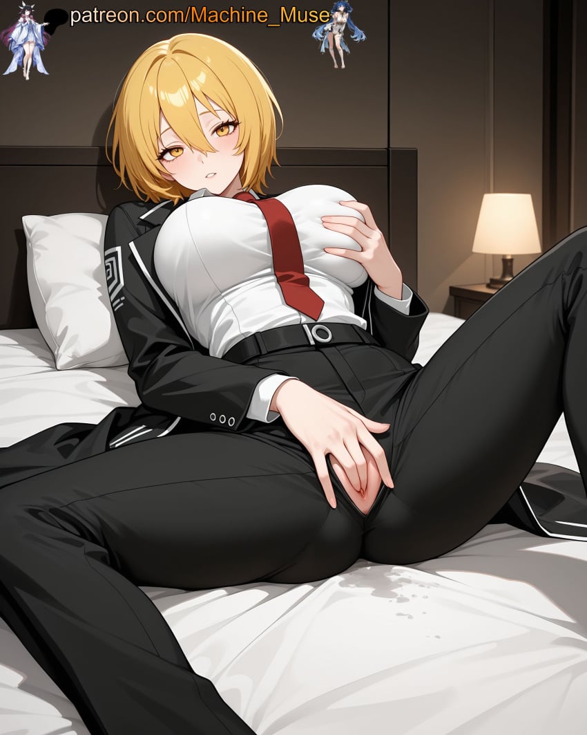 machine muse, ai generated, limbus company, project moon, big breasts, busty