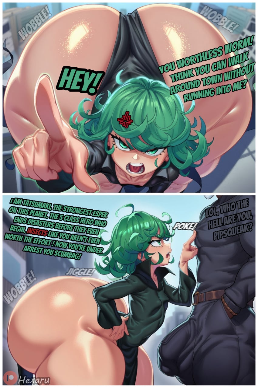 hexaru, ai generated, one-punch man, tatsumaki, big ass, big penis