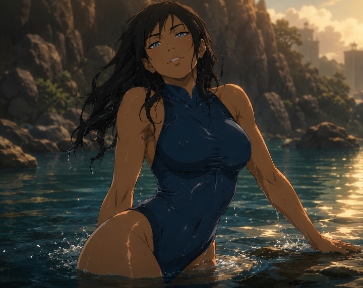 chatgpt, ai generated, avatar legends, nickelodeon, korra, navel