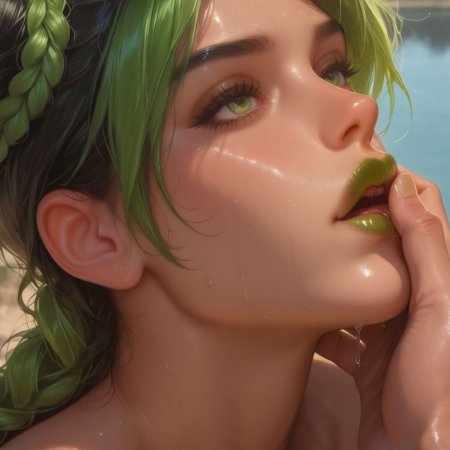 cassypics, ai generated, jolyne kujo, blush, nude, big ass