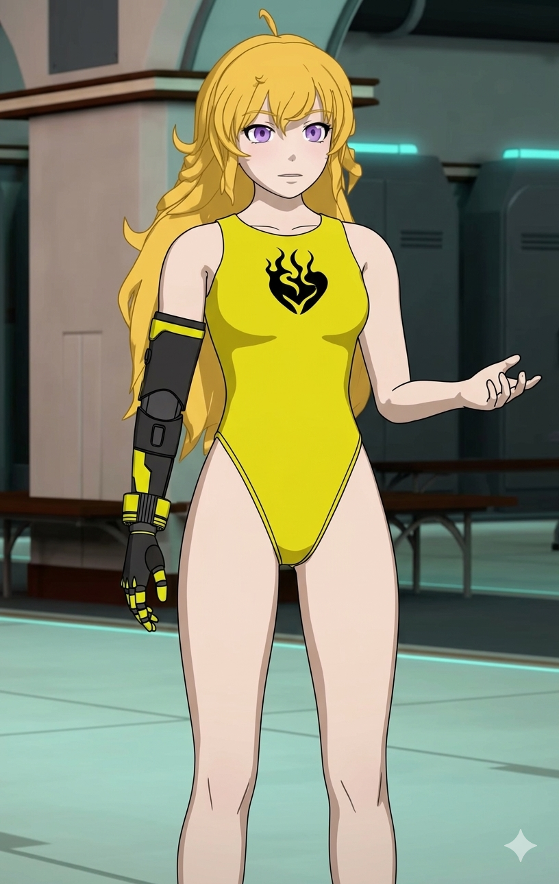 ai generated, rwby, yang xiao long, 1girls, female, leotard