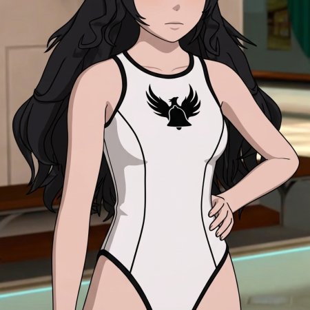 ai generated, rwby, blake belladonna, cat ears, female, leotard