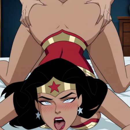 pozbirt, ai generated, wonder woman, diana prince, big breasts, nipples